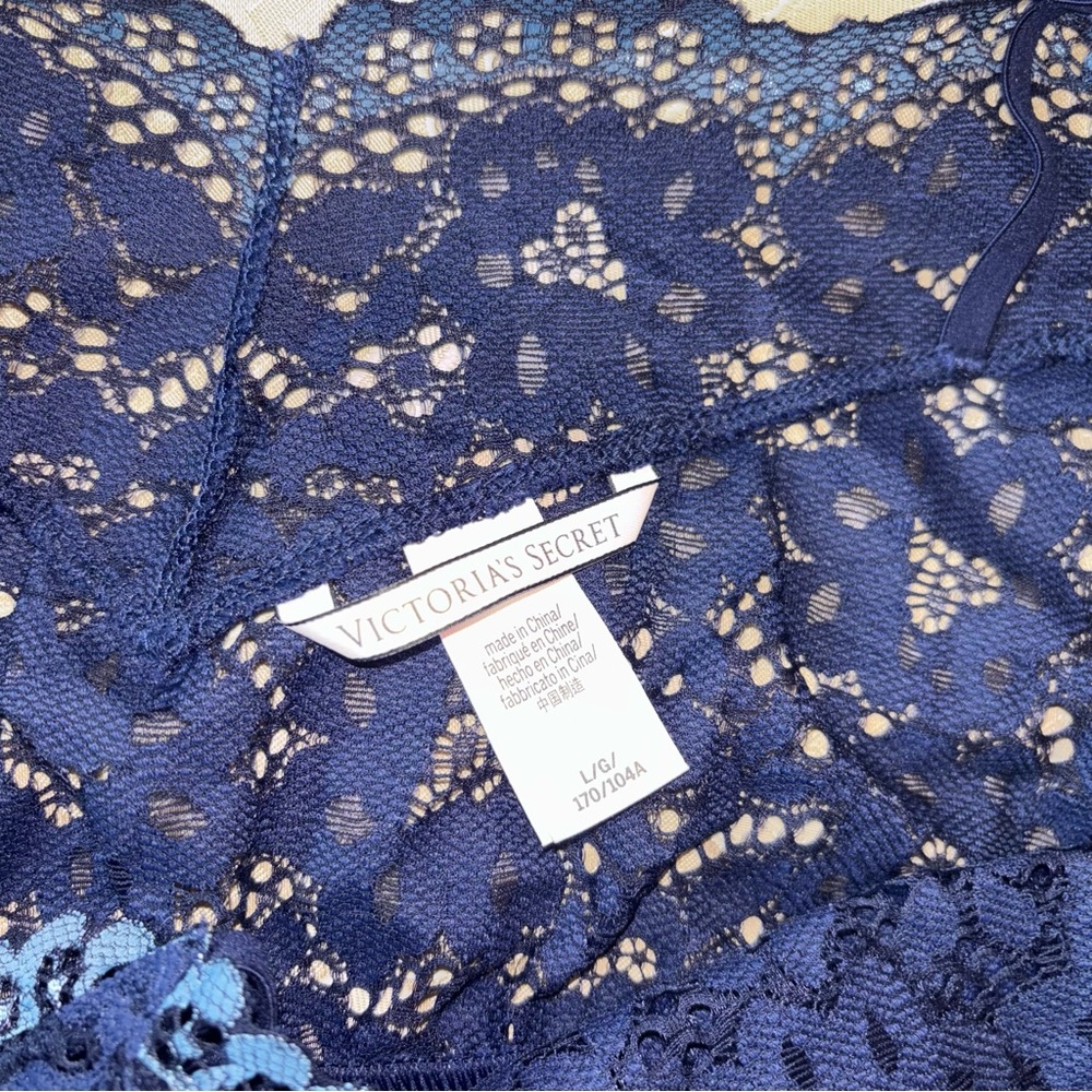 Victoria's Secret Blue Lace Romper - Picture 2 of 3